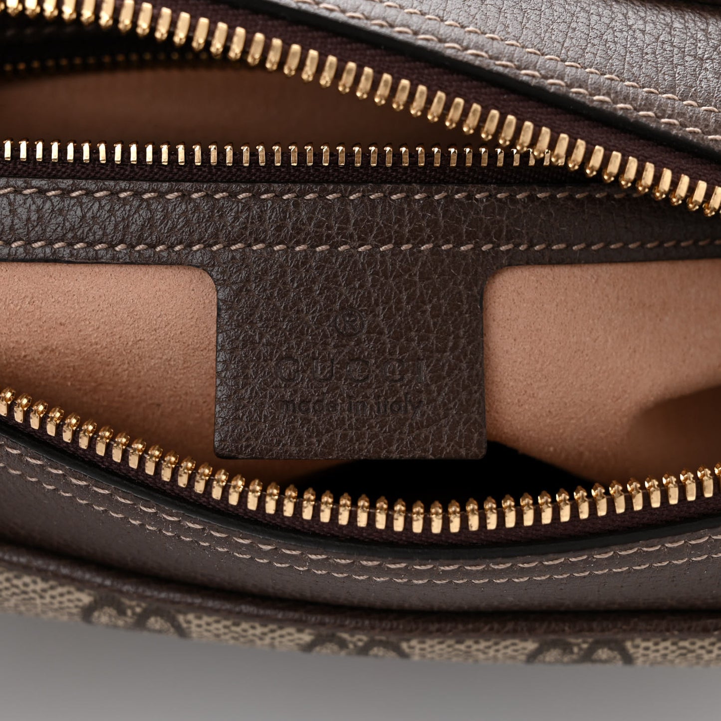 GG Supreme Monogram Web Small Ophidia Shoulder Bag Brown