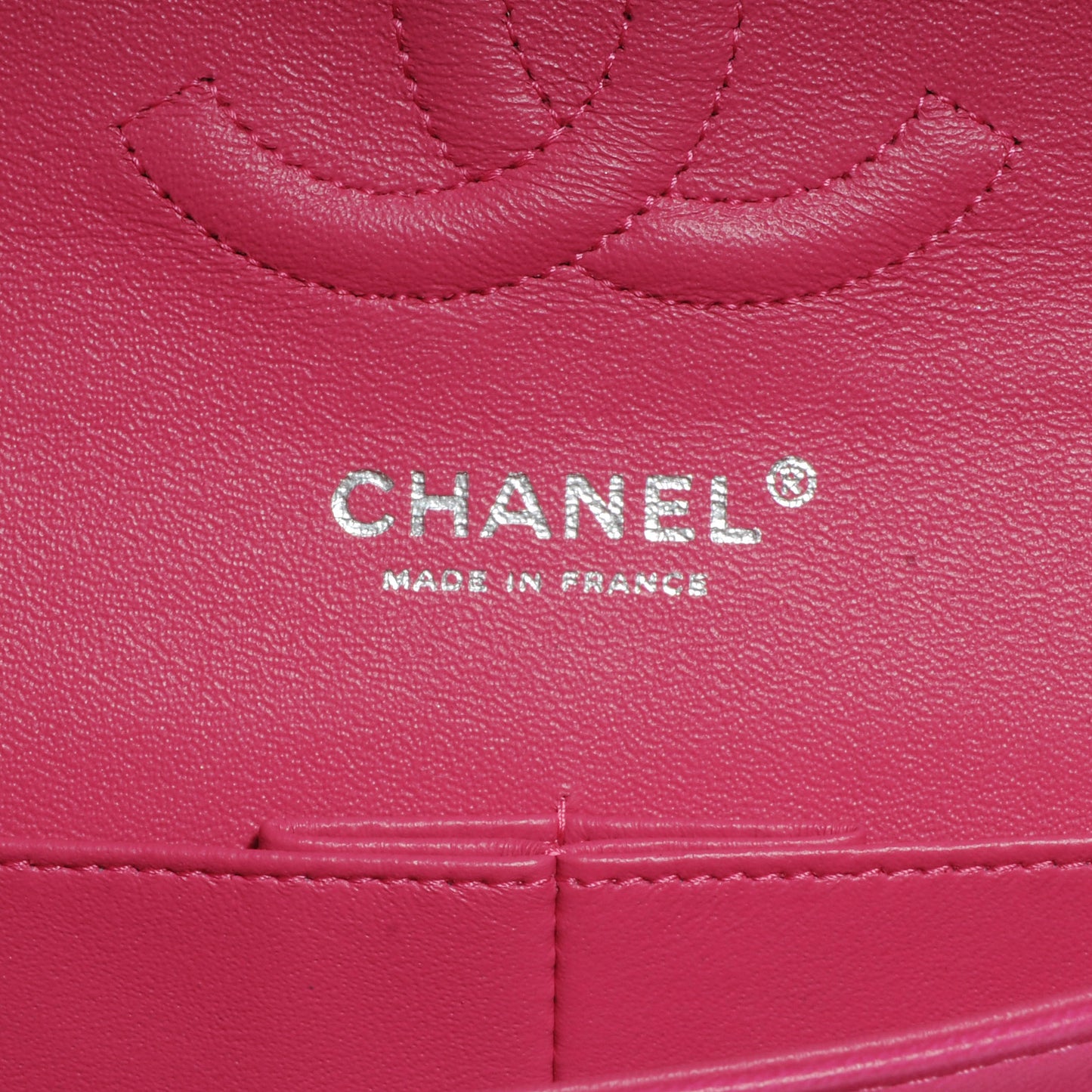 Patent Quilted Medium Double Flap Pink