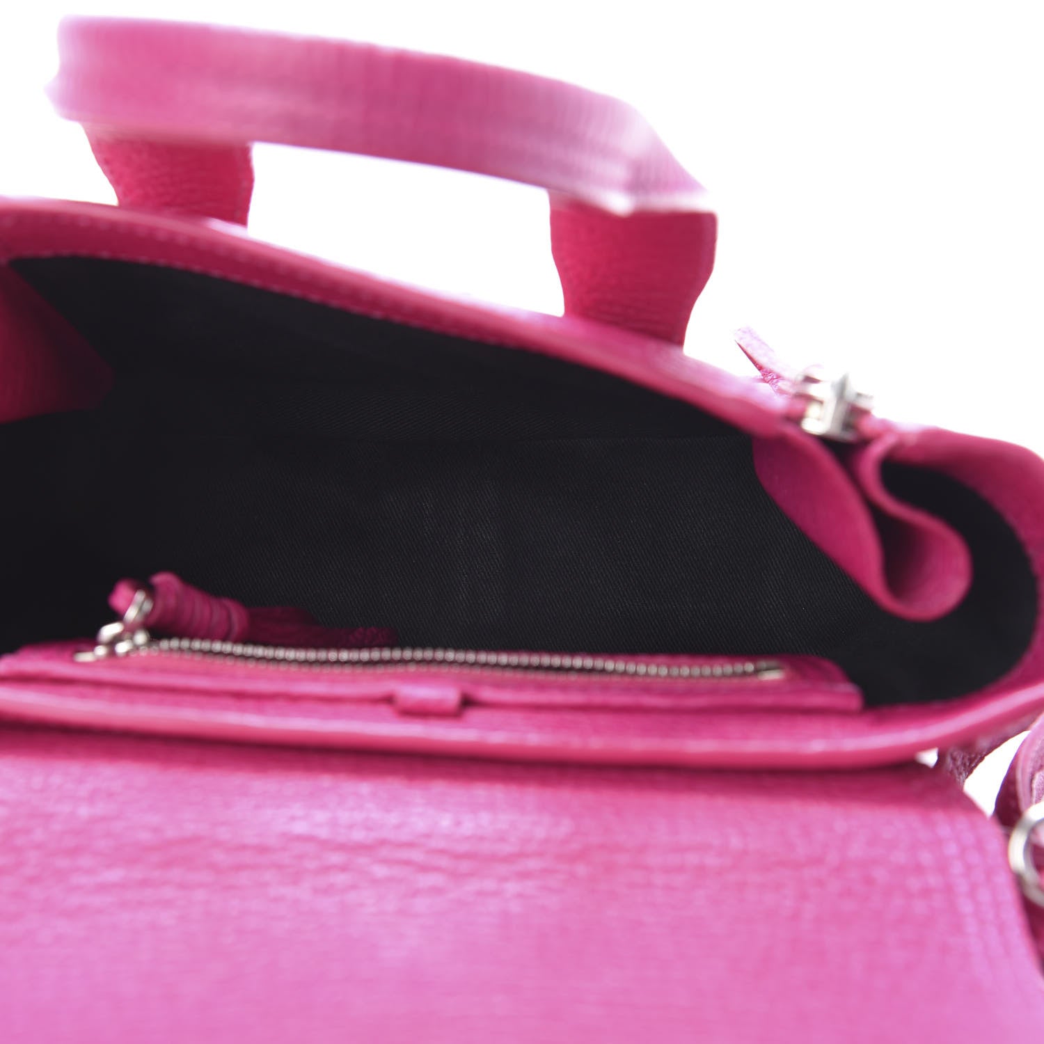3.1 Phillip Lim 3.1 Textured Calfskin Mini Pashli Satchel Bright Fuchsia 5 of 10
