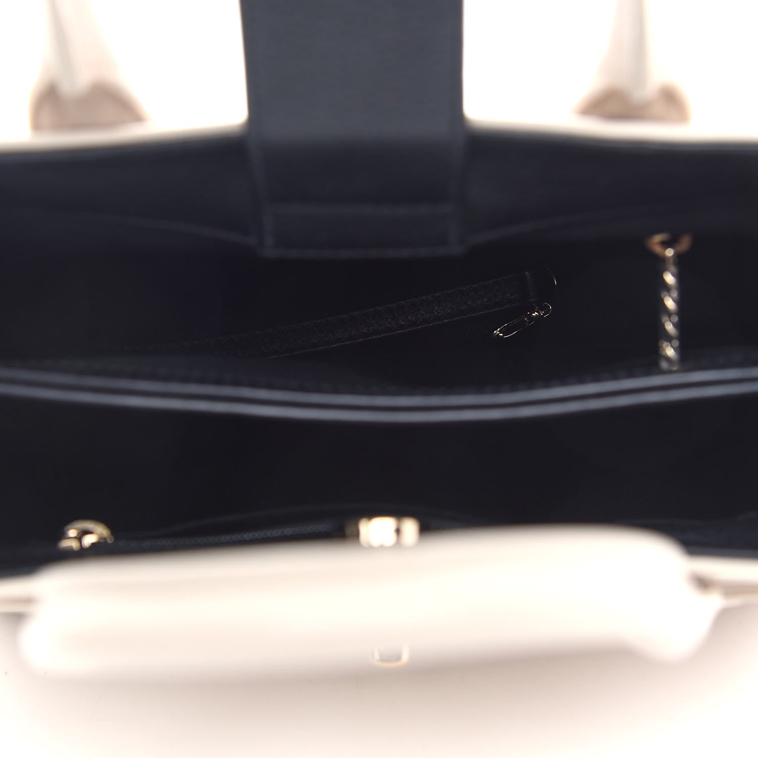 Chanel Grained Calfskin Mini Bi-Color Neo Executive Shopper Tote Beige Black 4 of 8