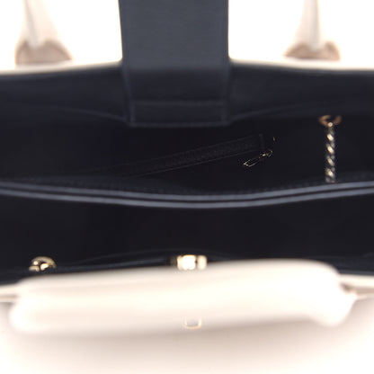 Chanel Grained Calfskin Mini Bi-Color Neo Executive Shopper Tote Beige Black 4 of 8