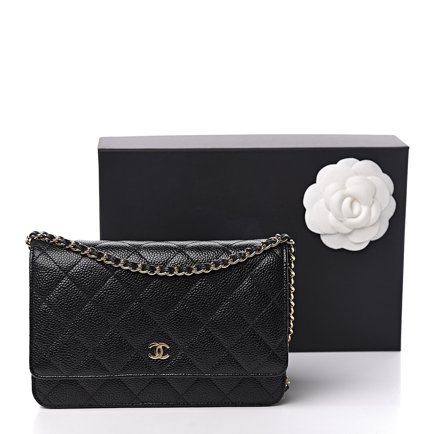 Chanel Caviar Quilted Wallet On Chain WOC Black 12 of 12