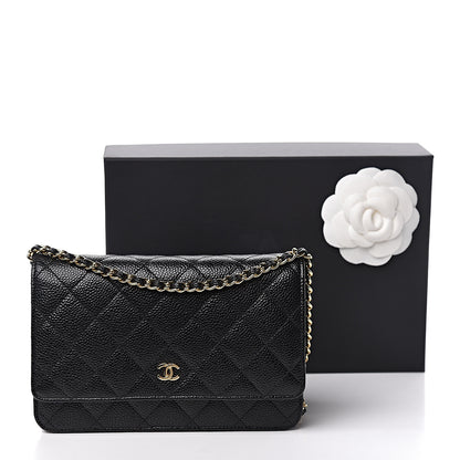 Chanel Caviar Quilted Wallet On Chain WOC Black 12 of 12