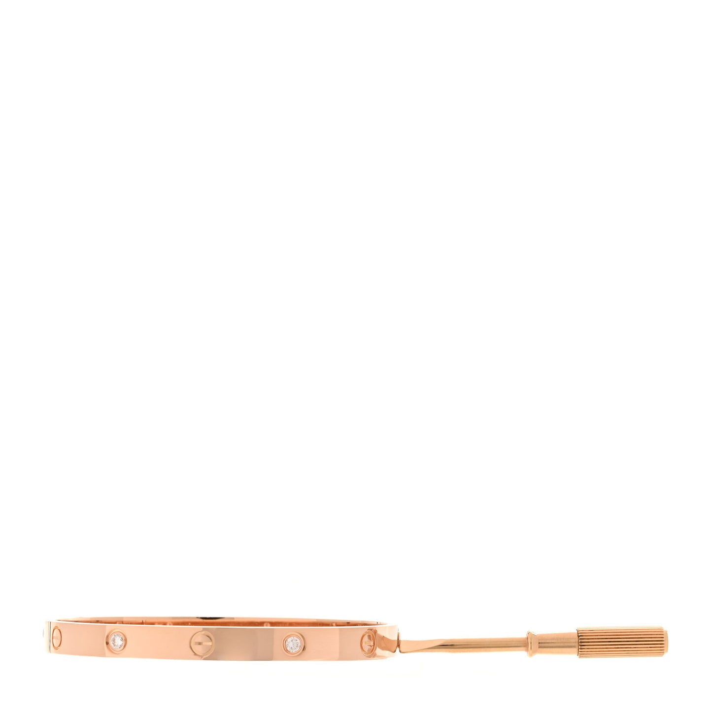 18K Pink Gold 4 Diamond LOVE Bracelet 19
