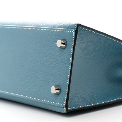 Hermes Epsom Kelly Sellier 25 New Blue Jean 10 of 11