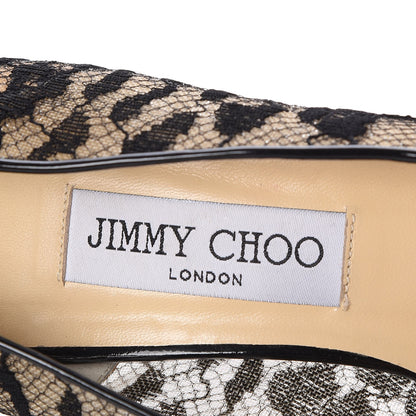 Jimmy Choo Patent Lace Platform Pumps 39 Black 7 of 9