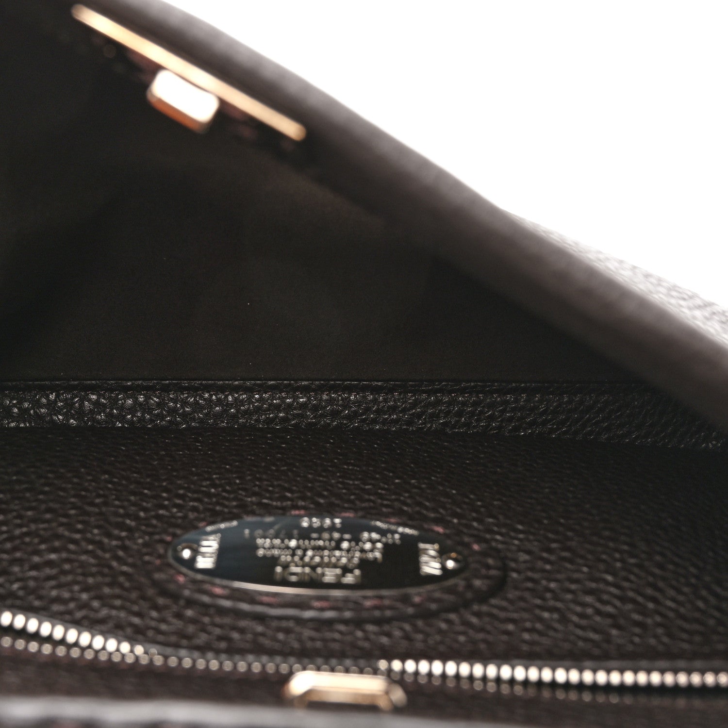 Fendi Calfskin Romano Selleria Mini Peekaboo Iconic Fit Satchel Brown 5 of 10