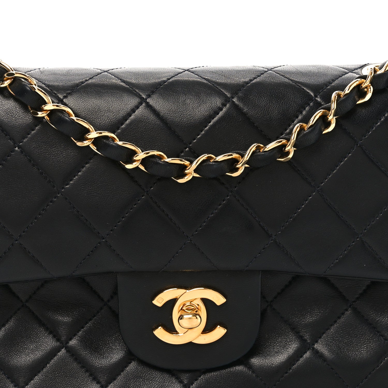Chanel Lambskin Quilted Small Double Flap Black 9 of 12