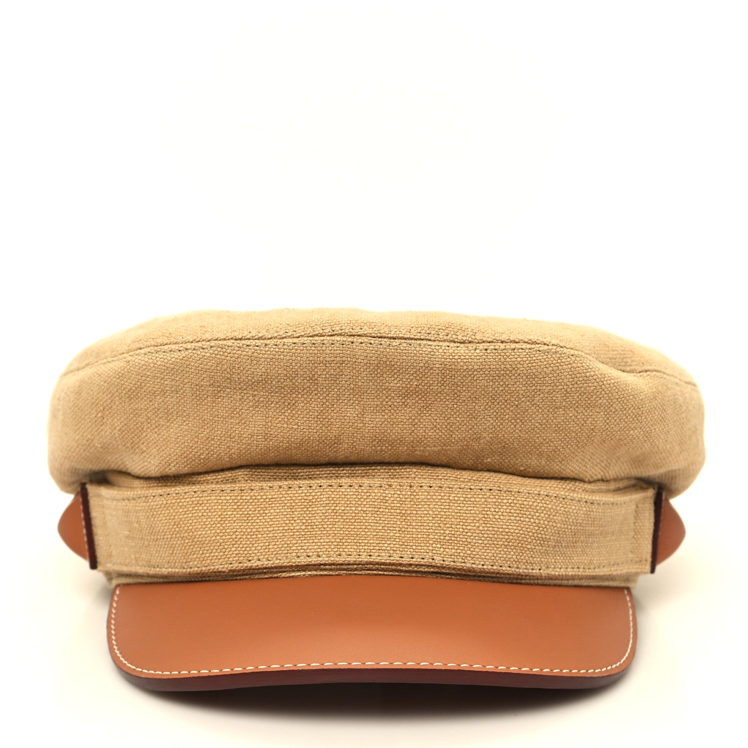 Hermes Linen Swift Vauban Medor Cap 58 Beige Safari Gold 3 of 8