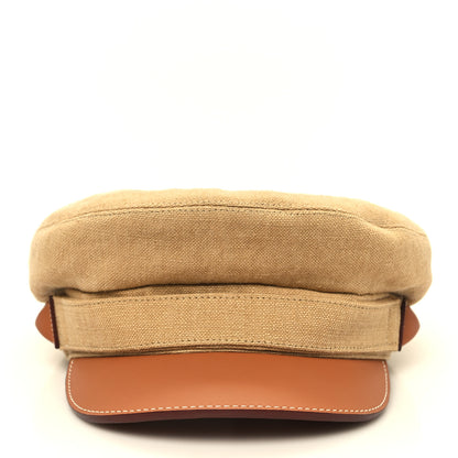 Hermes Linen Swift Vauban Medor Cap 58 Beige Safari Gold 3 of 8