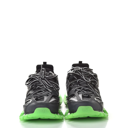 Balenciaga Mesh Nylon Mens Track Sneakers 42 Black Green 2 of 8
