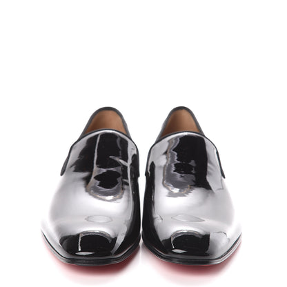 Christian Louboutin Patent Degrade Snakeskin Printed Mens Dandelion Flat Loafers 41 Black Roccia 2 of 7