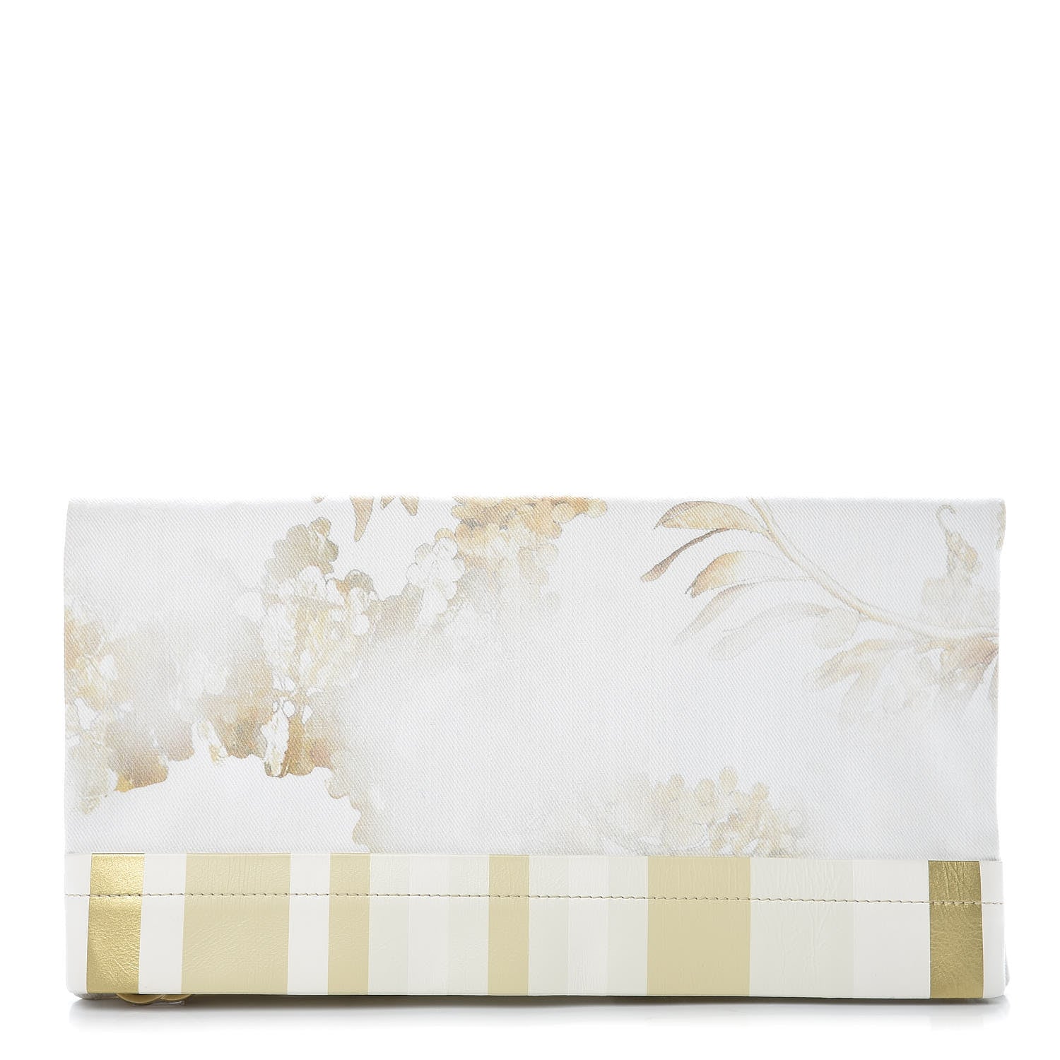 Chanel Canvas Floral Print Clutch White 1 of 10