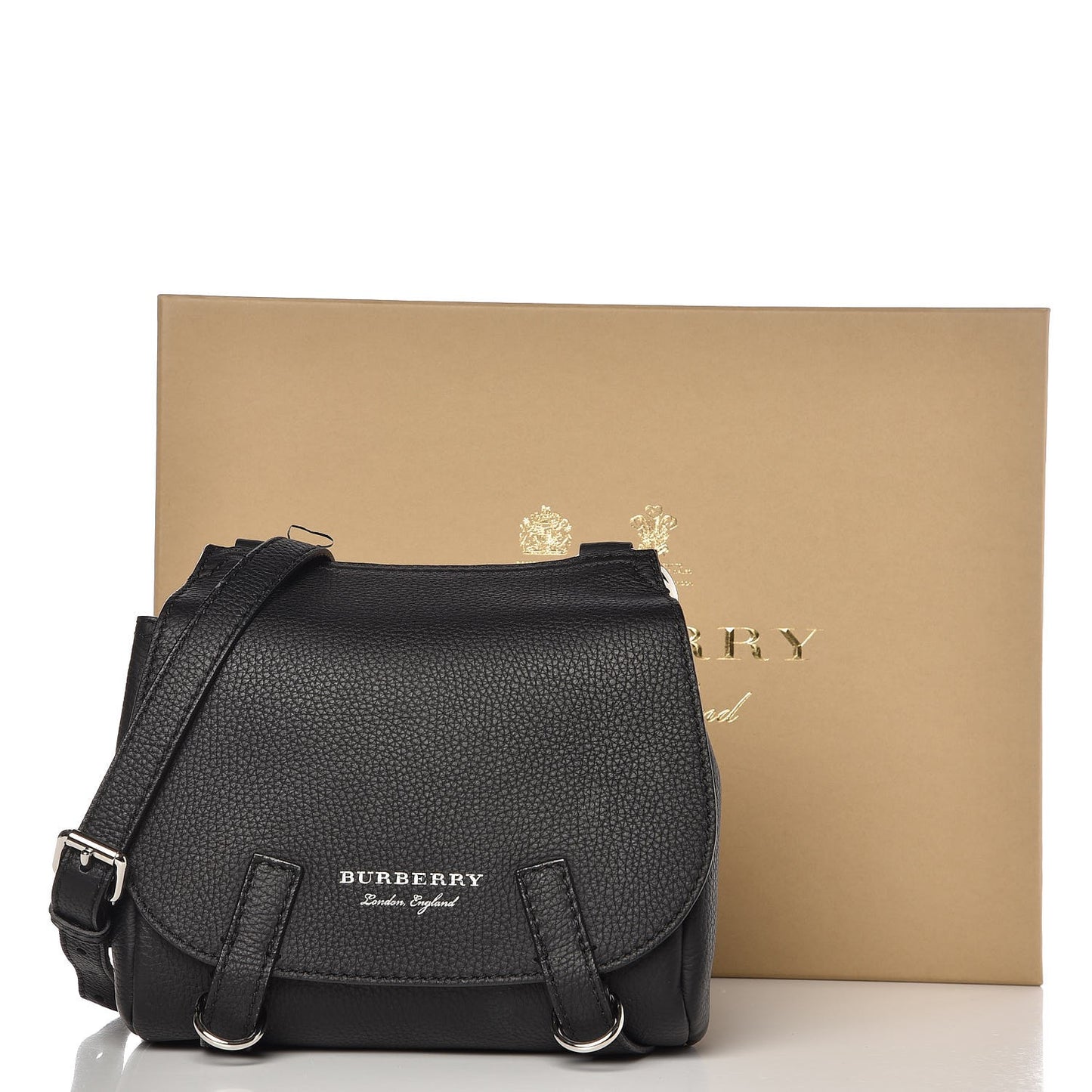 Soft Grain Calfskin Baby Bridle Saddle Bag Black