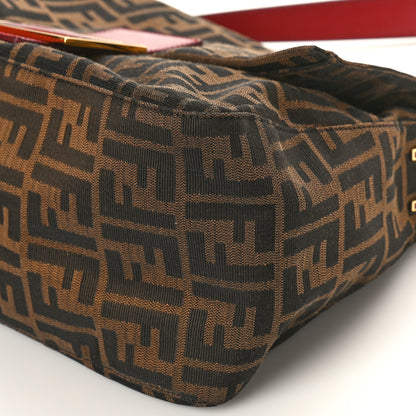 Fendi Zucca Enamel Big Forever Mama Baguette Tobacco Rosso 8 of 10