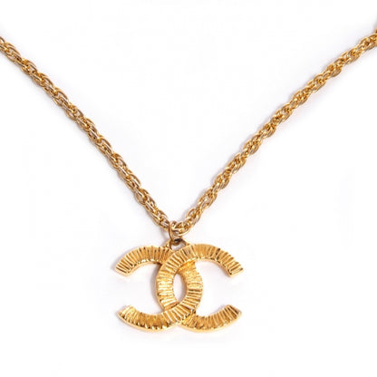 Chanel CC Chain Pendant Necklace Gold 1 of 5