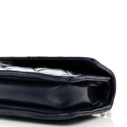 Chanel Shiny Lambskin Quilted Extra Mini Flap Navy Blue 10 of 10