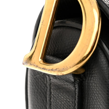 Christian Dior Grained Calfskin Saddle Bag Black 13 of 14