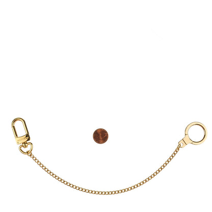 Louis Vuitton Metal Pochette Extender Key Ring Chain Gold 2 of 5