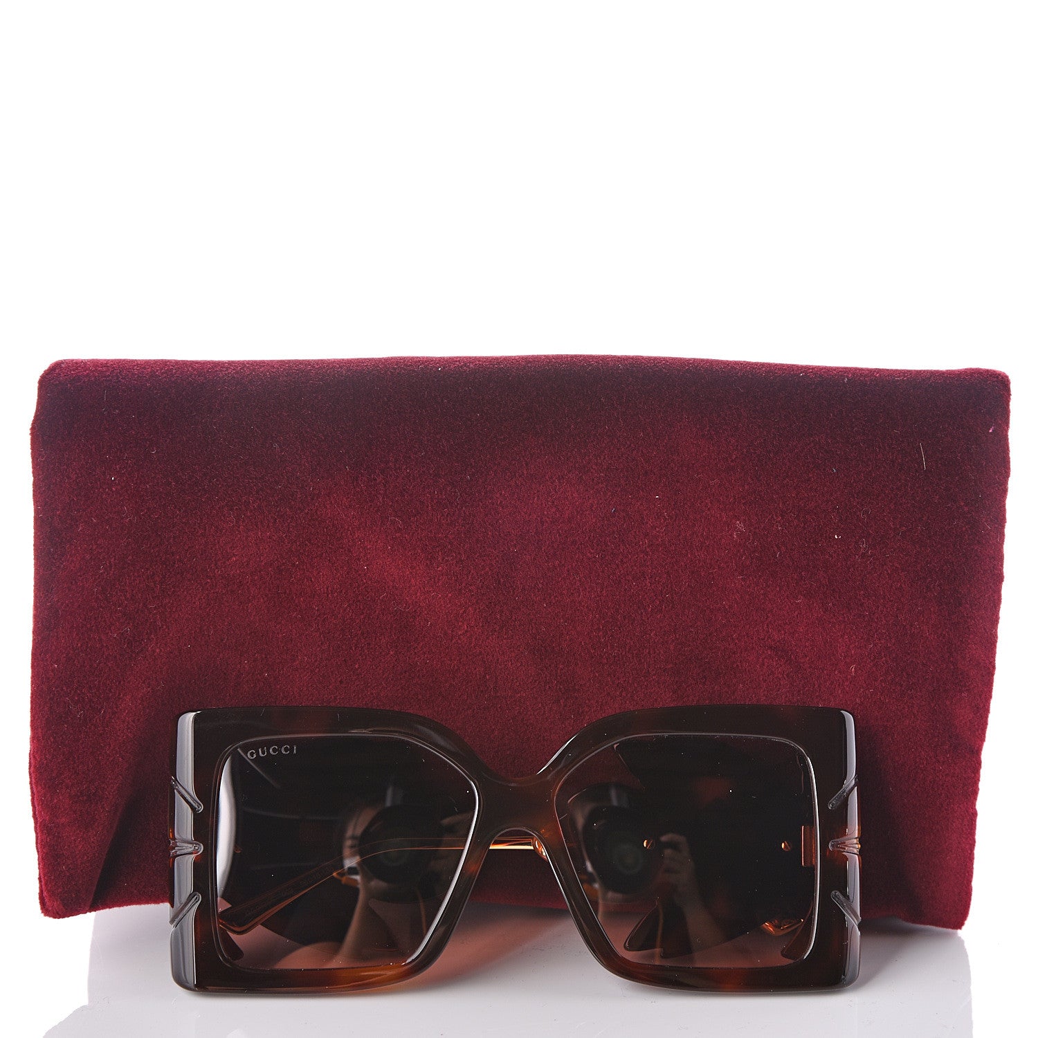 Gucci Acetate Square Frame Wing Sunglasses GG0535S Havana 8 of 8