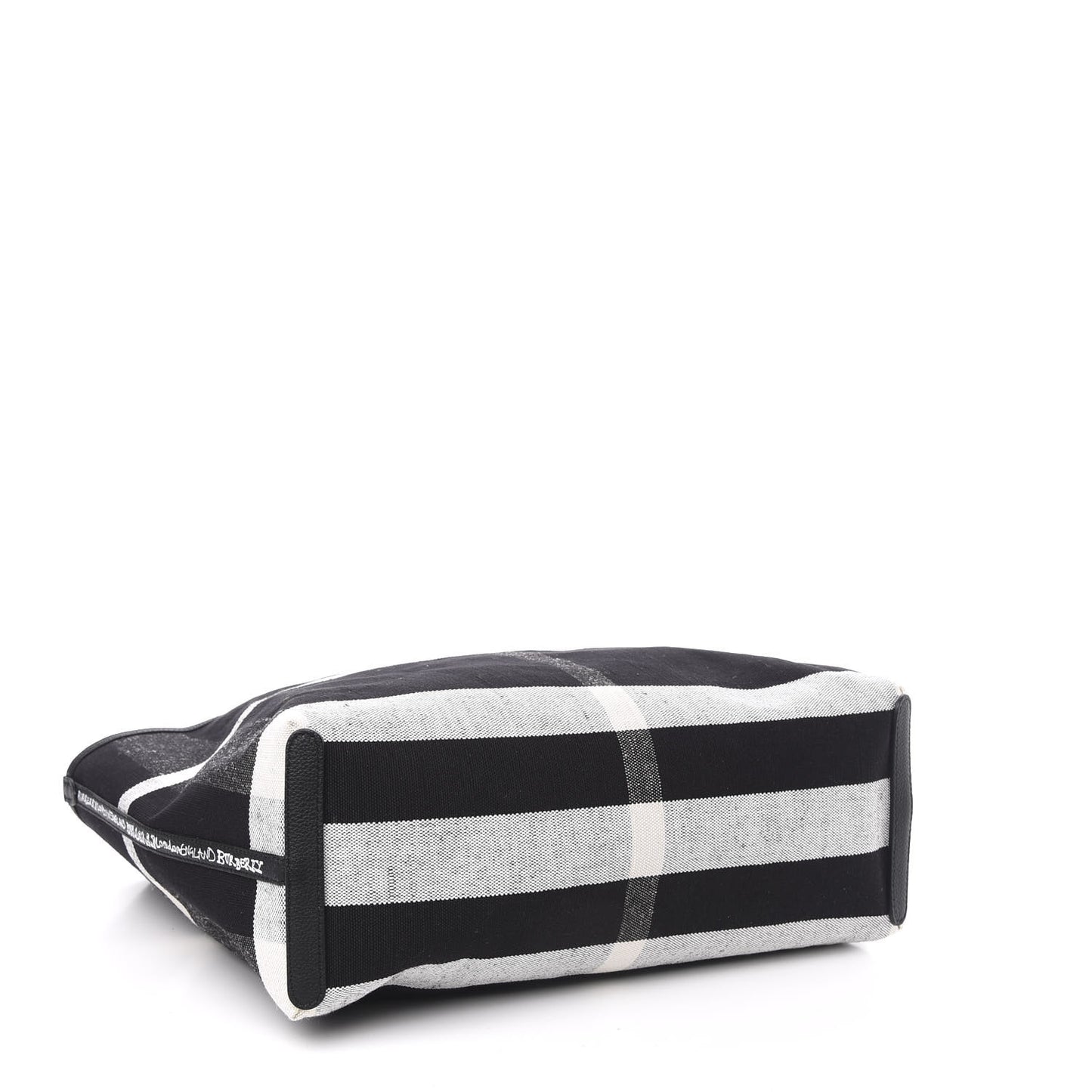 Coated Canvas Mega Check Medium Doodle Tote Black White