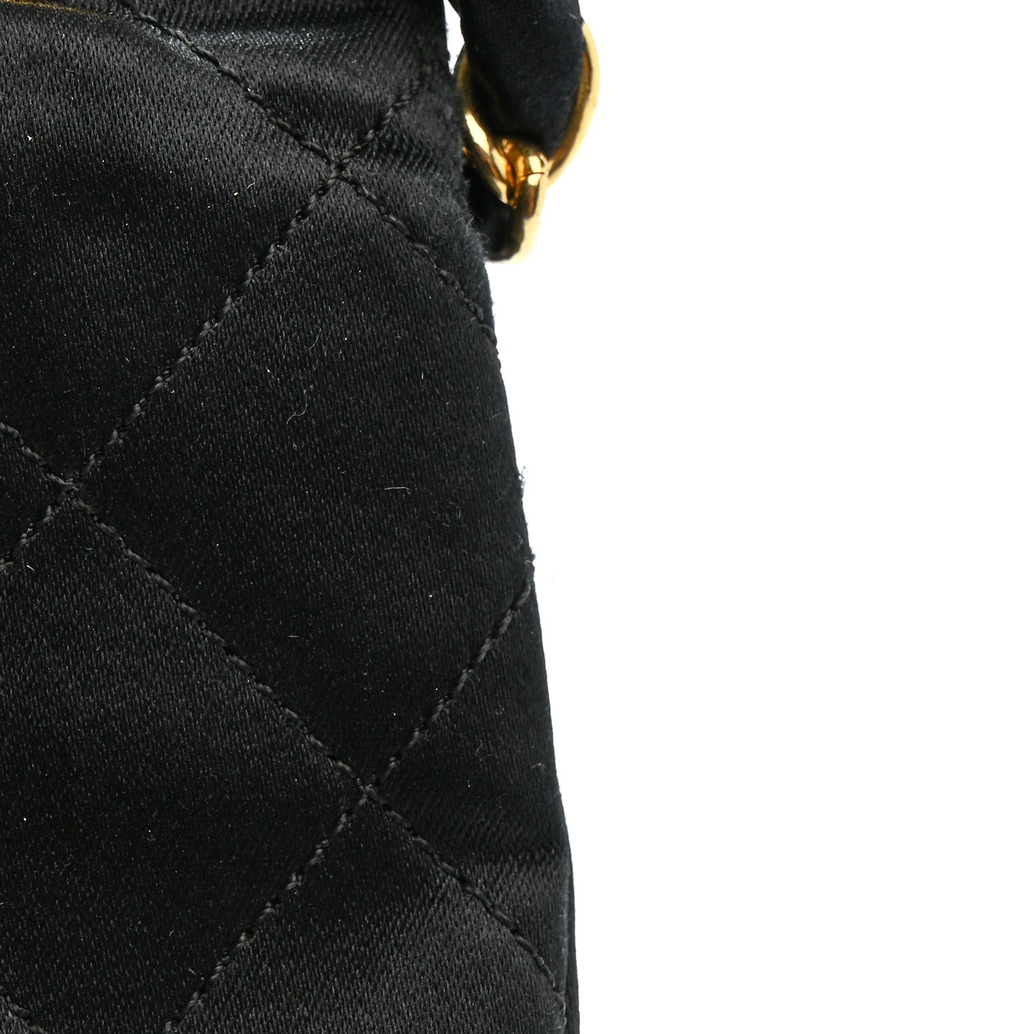 Chanel Satin Quilted Half Moon Flap Black 15 of 16