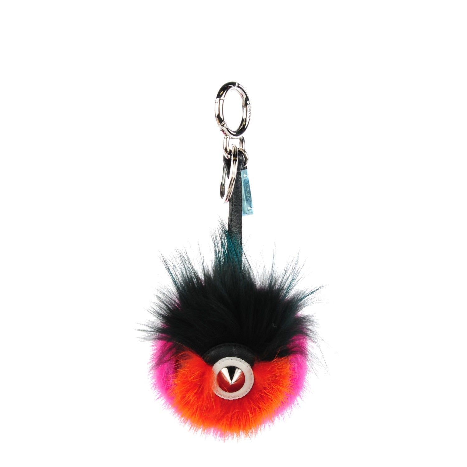 Fendi Mink Fox Fur QuTweet Coucou Bag Bug Charm Pink 1 of 4