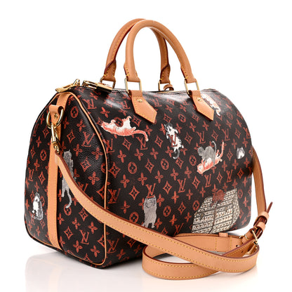Louis Vuitton Catogram Speedy Bandouliere 30 Marron 3 of 10