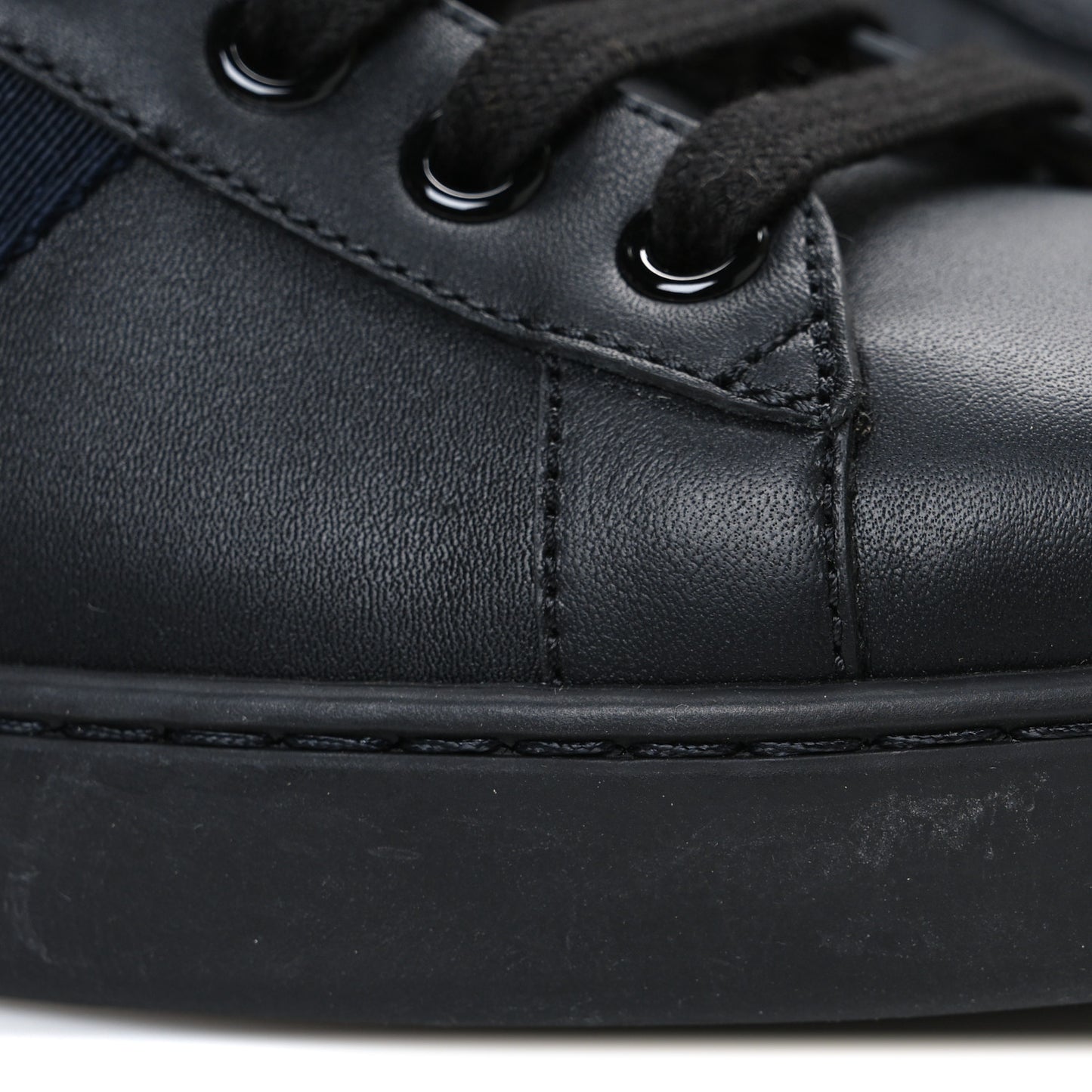 Miro Soft Calfskin Laminated Ayers Web Bee Embroidered Mens Ace Sneakers 6 Black Red Flame Night