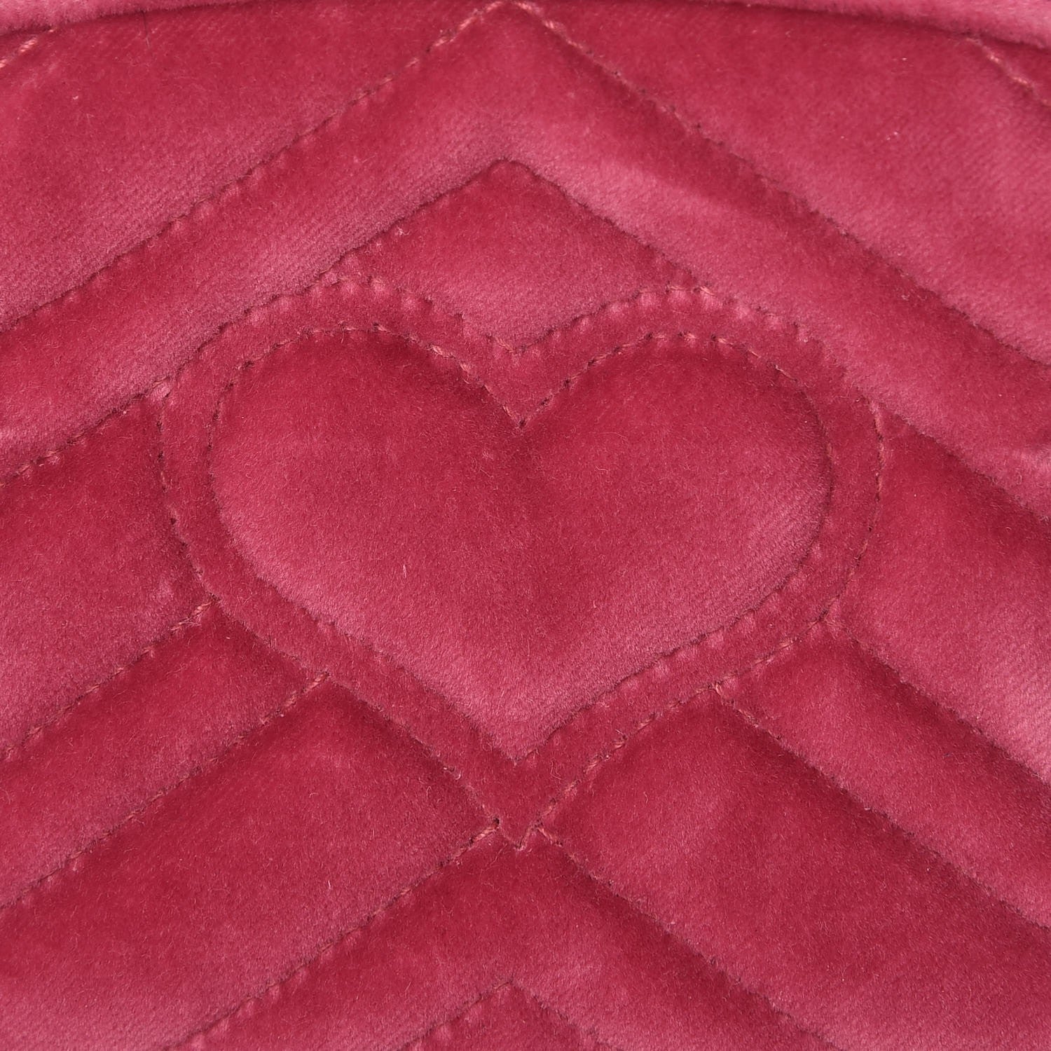 Gucci Velvet Matelasse GG Marmont Belt Bag 75 30 Light Raspberry Rose 9 of 12