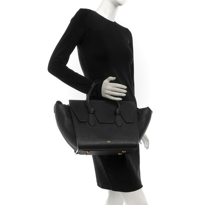 Celine Crisped Calfskin Mini Tie Knot Tote Black 2 of 12