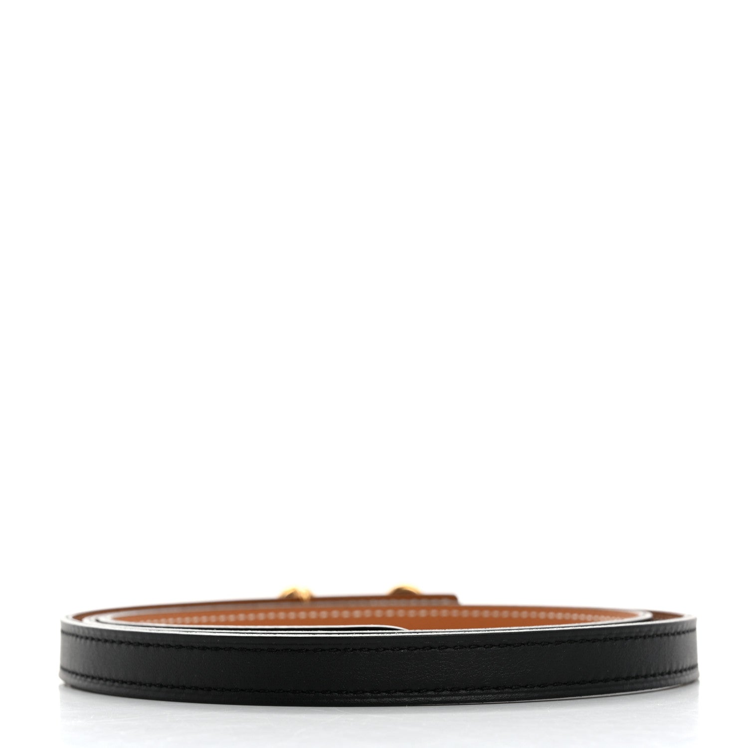 Hermes Epsom Swift 13mm Heritage Belt 95 38 Gold Black 3 of 9