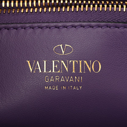 Valentino Garavani Nappa Suede Stud Sign Shoulder Bag Indian Violet 6 of 12