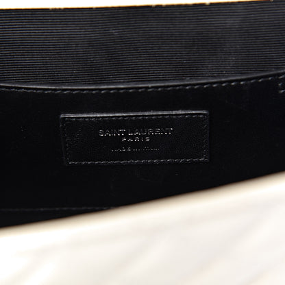 Saint Laurent Grain De Poudre Textured Mixed Matelasse Medium Triquilt Monogram Satchel Porcellana 6 of 18