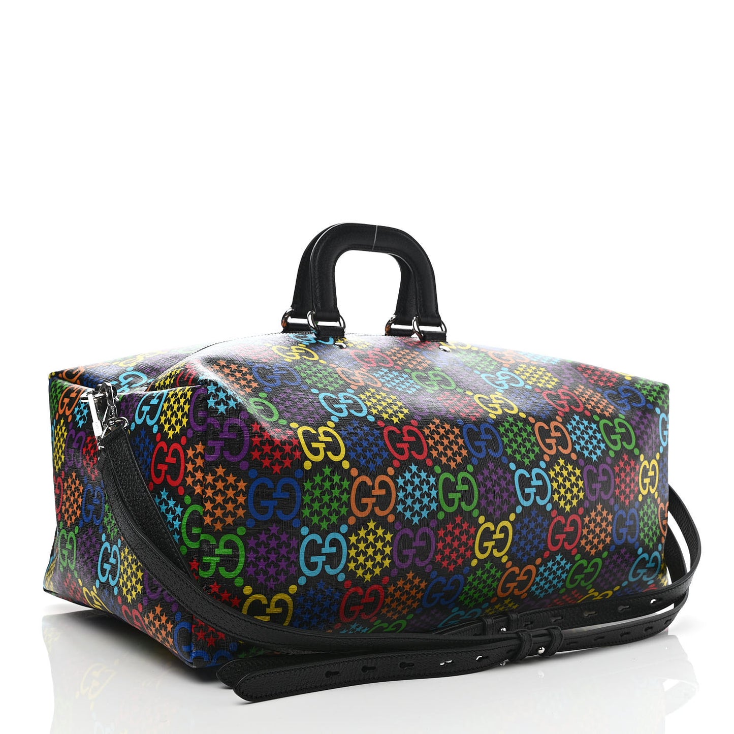 GG Supreme Monogram Psychedelic Duffle Backpack Black Multicolor