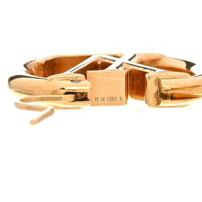 Louis Vuitton Metal Small Louise Hoop Earrings Gold 5 of 5