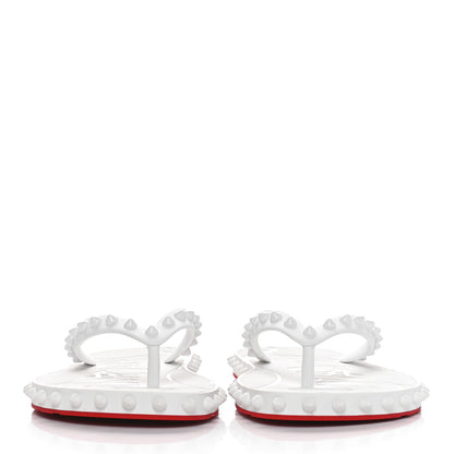 Christian Louboutin Rubber Spike Super Loubi Donna Flip Flop 39 White 3 of 14