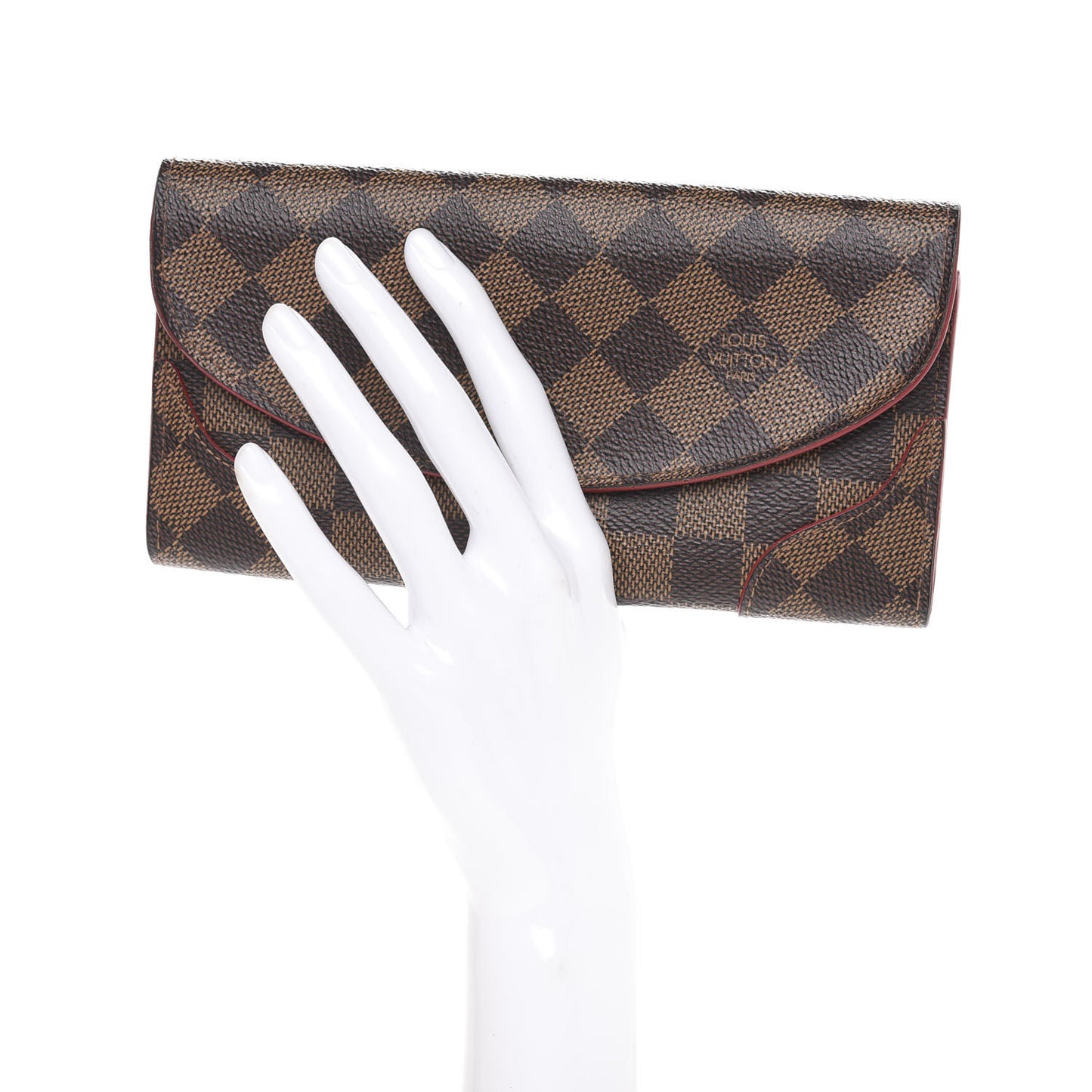 Damier Ebene Caissa Wallet Cherry