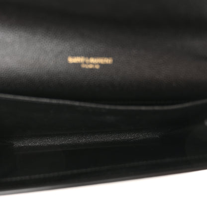Saint Laurent Grain de Poudre Uptown Chain Wallet Black 5 of 10