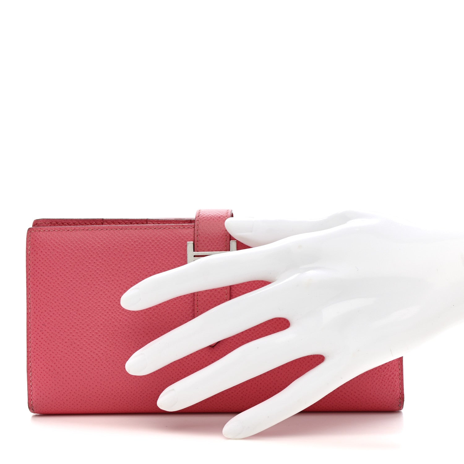 Hermes Epsom Bearn Gusset Wallet Rose Azalee 2 of 8