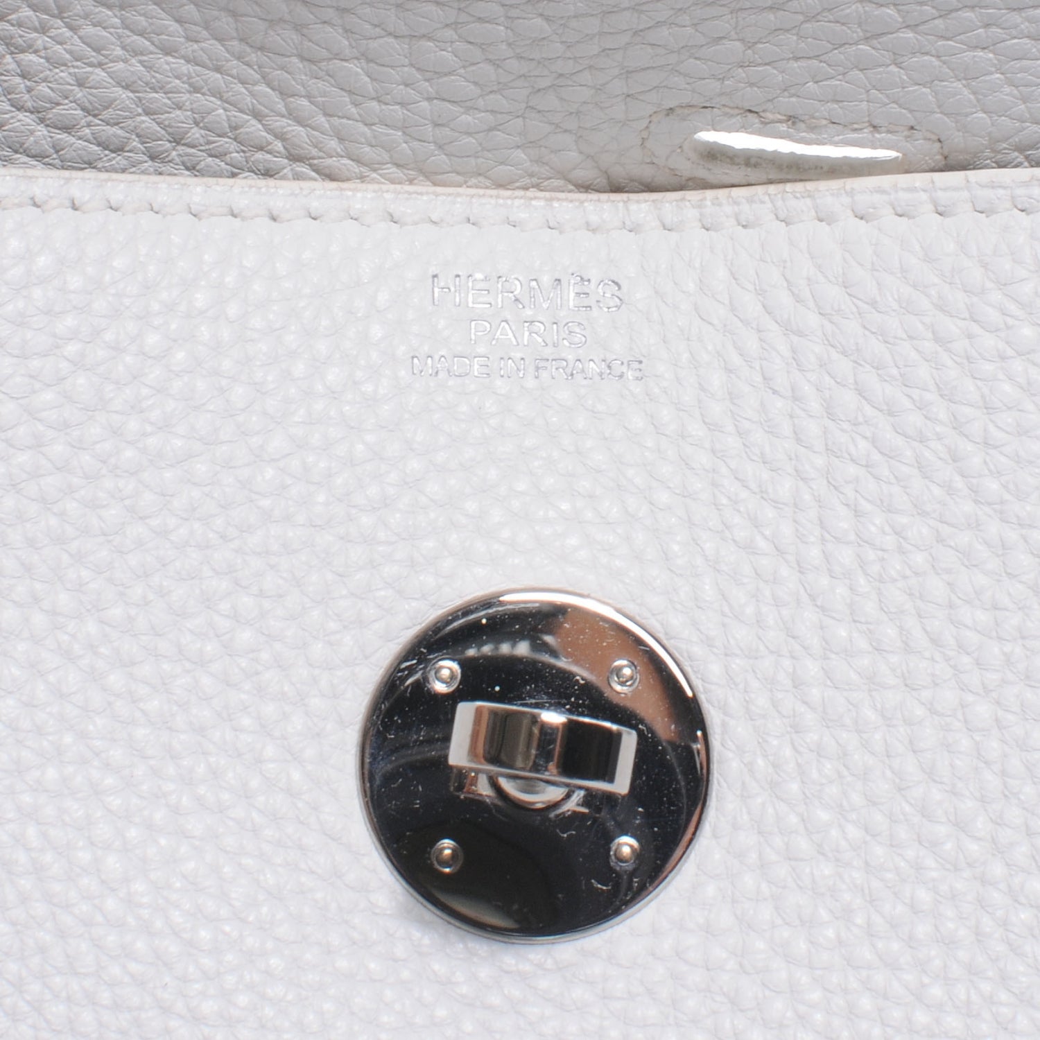 Hermes Taurillon Clemence Lindy 30 White 6 of 8