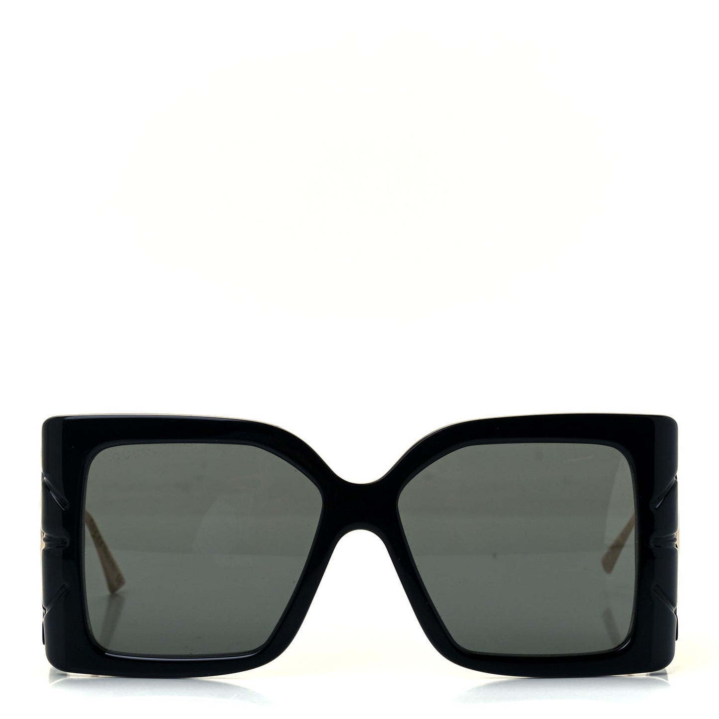 Acetate Square Frame Wing Sunglasses GG0535S Black