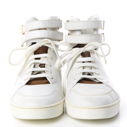 Louis Vuitton Calfskin Reverse Monogram Boombox High Top Sneakers 38 White 2 of 17
