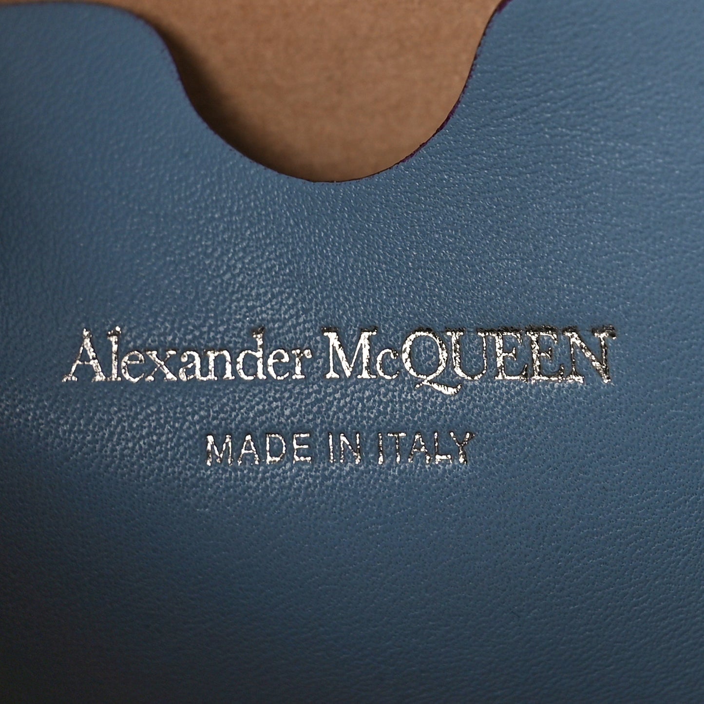 Calfskin The Small Story Bag Blue Brown