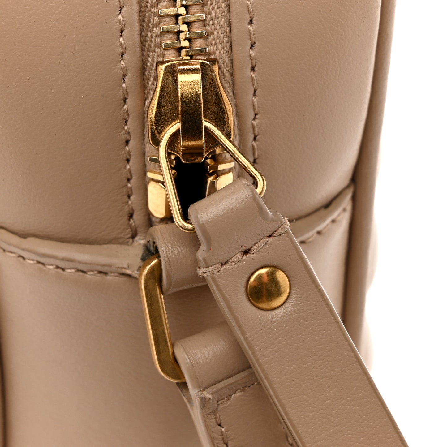 Calfskin Matelasse Monogram Lou Camera Bag Dark Beige