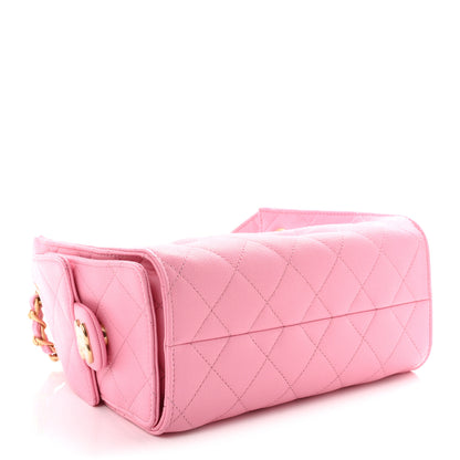 Chanel Caviar Quilted Mini Chanel 25 Handbag Pink 4 of 11