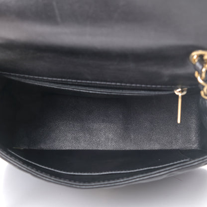 Chanel Lambskin Cross Stitch Small Coco Handle Flap Dark Black 5 of 12