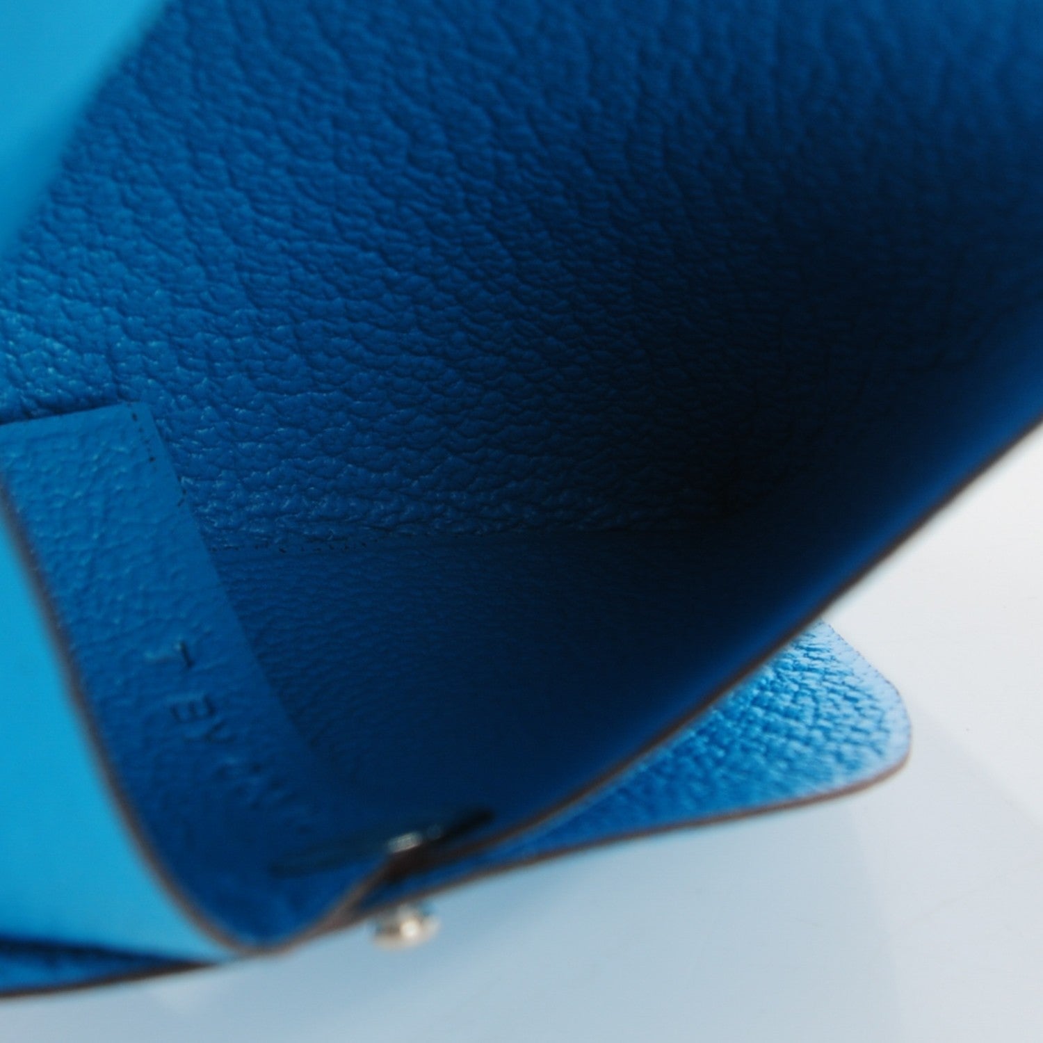 Hermes Chevre Mysore Bastia Coin Purse Bleu Azteque 5 of 7