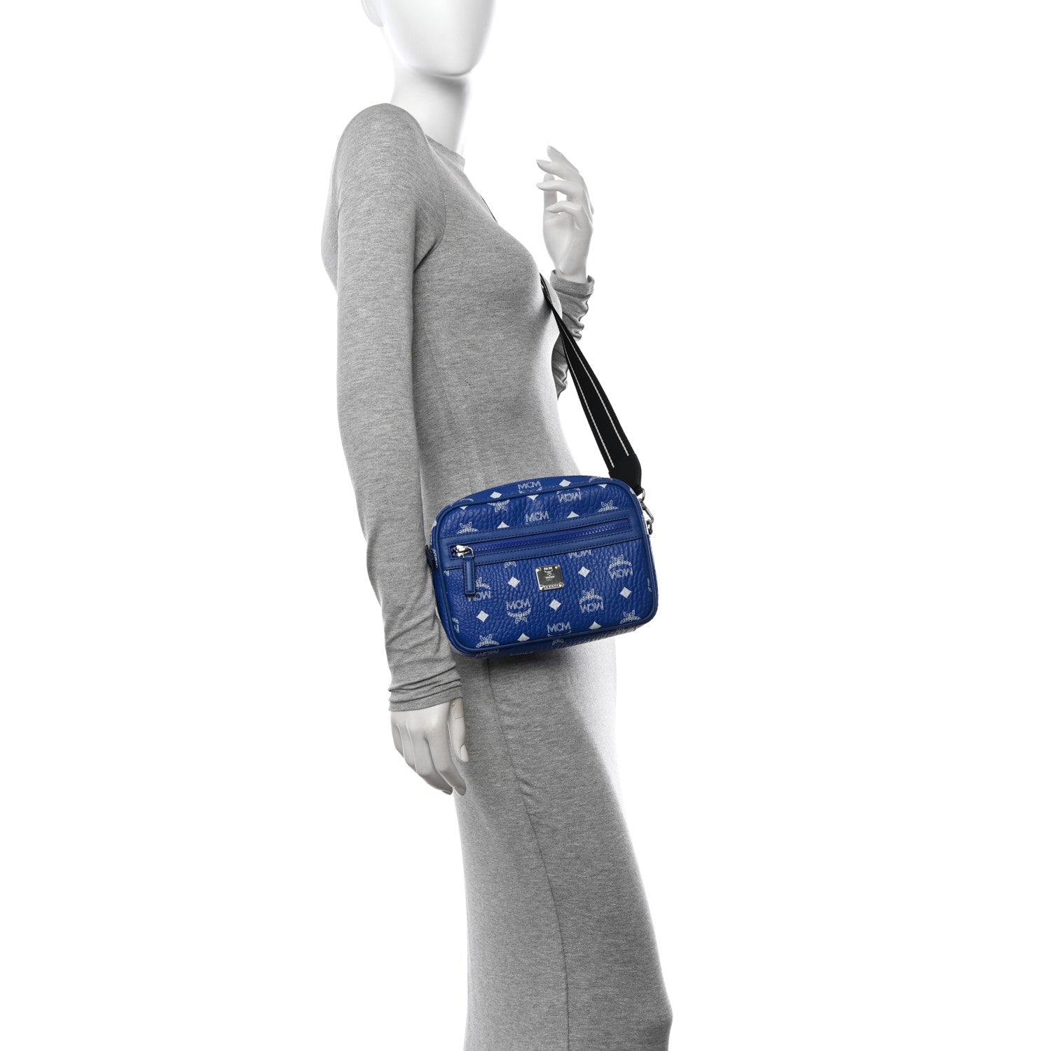 MCM Visetos Klassik Crossbody Bag Blue 2 of 10