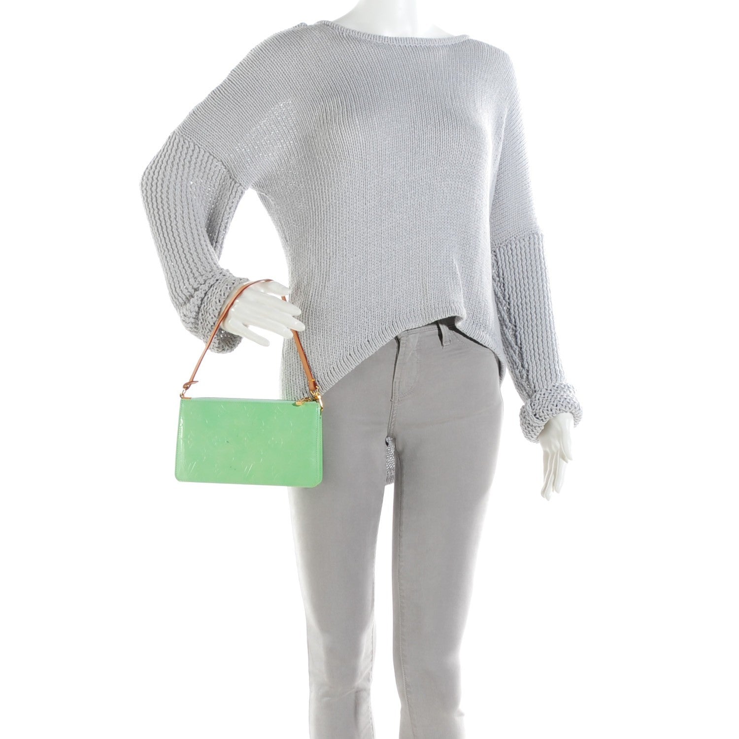 Louis Vuitton Vernis Lexington Pochette Peppermint 2 of 8